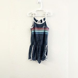 Justice girl’s spaghetti strap romper. Blue shorts one piece. Girls size 6.